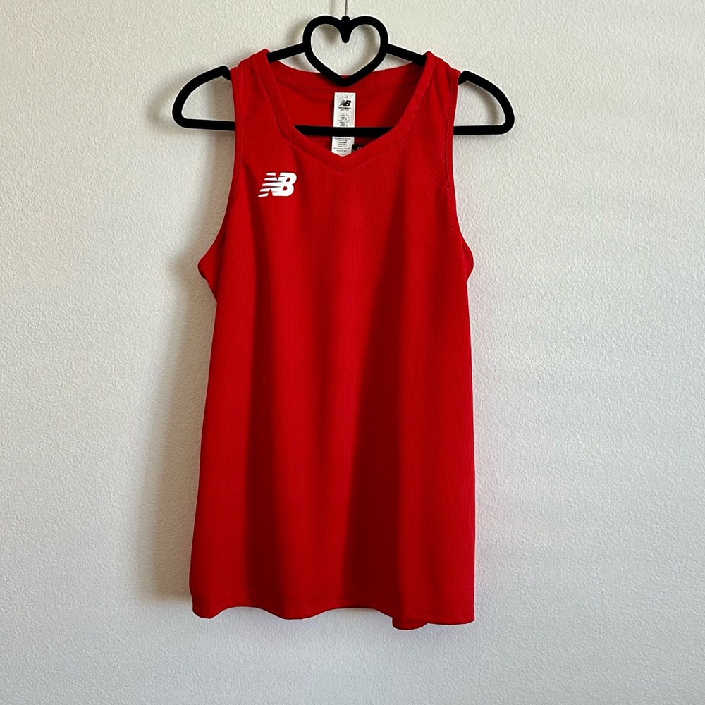 New Balance Red Women’s Sleeveless Jersey Tank Top Size Various